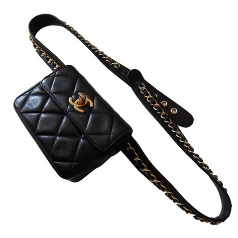 chanel chain waist bum bag|Chanel waist bags for women.